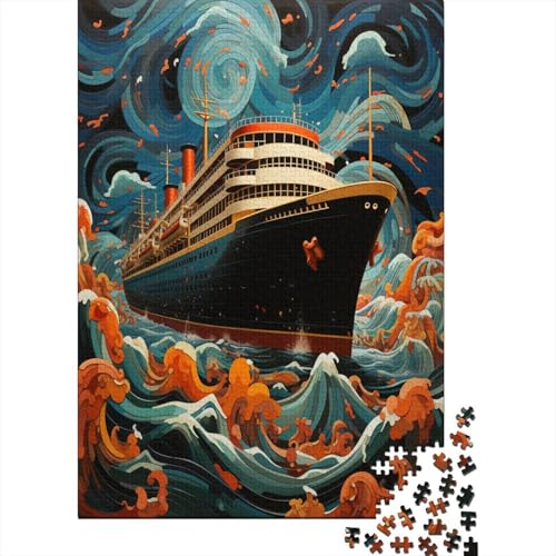 Puzzle Farbenfrohes Ozean-Kreuzfahrt Geschicklichkeitsspiel Erwachsene Puzzles Fahrzeugs Clevere Rätsel 300 Teile Geburtstagsgeschenk Für Erwachsene Für Erwachsene Kinder 300pcs (40x28cm) von VesFy