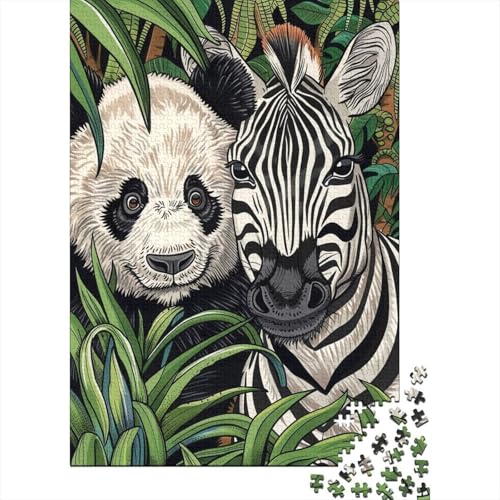 Puzzle Farbenfrohes Panda Klassische Puzzles Home Dekoration Puzzle Tier Buntes Legespiel Puzzle 1000 Teile Herausforderndes Puzzle Für Erwachsene 1000pcs (75x50cm) von VesFy