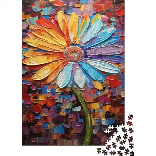 Puzzle Farbenfrohes Schöne Blume Geschicklichkeitsspiel Erwachsene Puzzles Pflanzen Clevere Rätsel Puzzle 1000 Teile Impossible Puzzle Für Erwachsene Kinder 300pcs (40x28cm) von VesFy