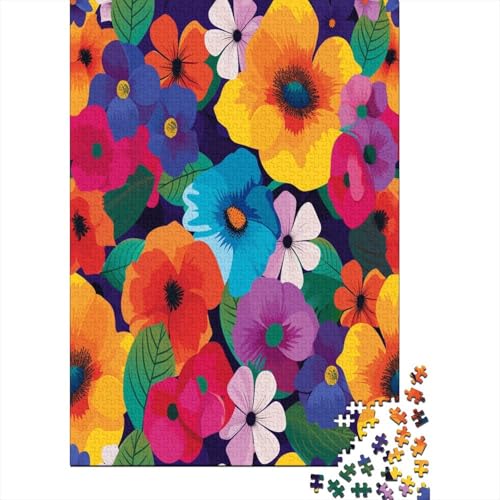 Puzzle Farbenfrohes Schöne Blumes Puzzle Farbenfrohes Legespiel Home Dekoration Puzzle Pflanzen Buntes Legespiel 1000 Teile Puzzle Impossible Puzzle Für Die Ganze Familie 1000pcs (75x50cm) von VesFy