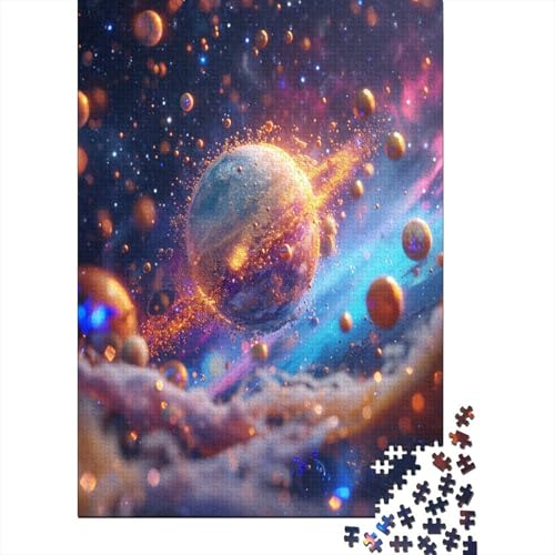 Puzzle Farbenfrohes Schöner Planet Geschicklichkeitsspiel Erwachsene Puzzles Kunst Universum 1000 Teile Puzzle Erwachsenen Puzzle Für Erwachsene Und Kinder 300pcs (40x28cm) von VesFy