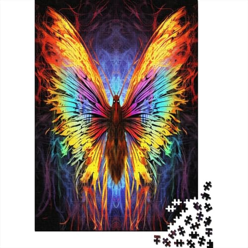 Puzzle Farbenfrohes Schöner Schmetterling Geschicklichkeitsspiel Erwachsene Puzzles Tier Buntes Legespiel 300 Teile Herausforderndes Geschicklichkeitsspiel Für Erwachsene Kinder 300pcs (40x28cm) von VesFy