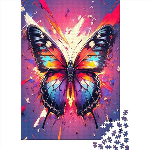 Puzzle Farbenfrohes Schöner Schmetterling Geschicklichkeitsspiel Erwachsene Puzzles Tier Puzzle-Geschenk 1000 Teile Herausforderndes Puzzle Für Erwachsene 1000pcs (75x50cm) von VesFy