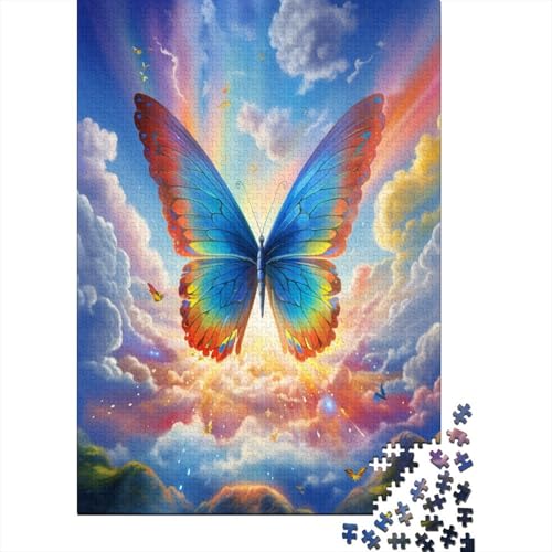 Puzzle Farbenfrohes Schöner Schmetterling Klassische Puzzles Home Dekoration Puzzle Tier Buntes Legespiel Puzzle 1000 Teile Herausforderndes Puzzle Für Erwachsene 300pcs (40x28cm) von VesFy