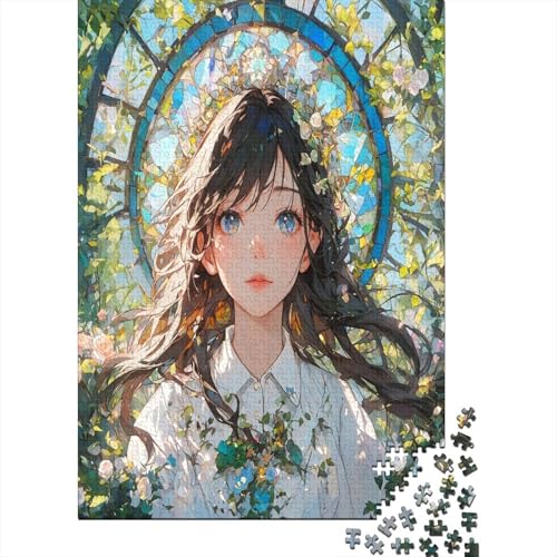 Puzzle Farbenfrohes Schönes Mädchen Geschicklichkeitsspiel Erwachsene Puzzles Anime Mädchen Puzzle-Geschenk 300 Teile Herausforderndes Puzzle Für Erwachsene 300pcs (40x28cm) von VesFy