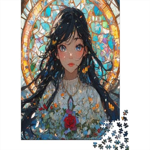 Puzzle Farbenfrohes Schönes Mädchen Klassische Puzzles Erwachsene Puzzles Anime Mädchen 500 Teile Herausforderndes Geschicklichkeitsspiel Für Erwachsene Und Kinder 500pcs (52x38cm) von VesFy