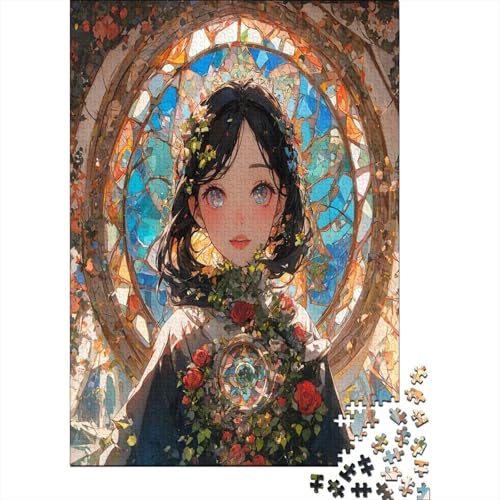 Puzzle Farbenfrohes Schönes Mädchen Klassische Puzzles Home Dekoration Puzzle Anime Mädchen 500 Teile Puzzle Erwachsenen Puzzle Für Erwachsene Kinder 500pcs (52x38cm) von VesFy