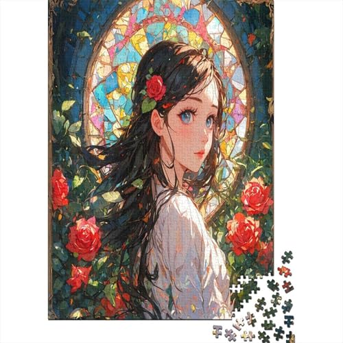 Puzzle Farbenfrohes Schönes Mädchen Puzzle Farbenfrohes Legespiel Erwachsene Puzzles Anime-Mädchen Puzzle-Geschenk 1000 Teile Geburtstagsgeschenk Für Erwachsene Für Erwachsene 300pcs (40x28cm) von VesFy