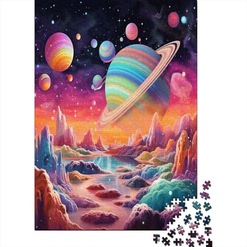 Puzzle Farbenfrohes Schönes Universum Geschicklichkeitsspiel Erwachsene Puzzles Kunst Planet 500 Teile Puzzle Erwachsenen Puzzle Für Erwachsene Und Kinder 500pcs (52x38cm) von VesFy