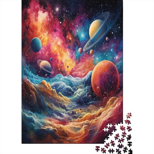 Puzzle Farbenfrohes Schönes Universum Geschicklichkeitsspiel Erwachsene Puzzles Kunst Planet Clevere Rätsel 1000 Teile Geburtstagsgeschenk Für Erwachsene Für Erwachsene Kinder 1000pcs (75x50cm) von VesFy