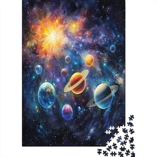 Puzzle Farbenfrohes Schönes Universum Geschicklichkeitsspiel Erwachsene Puzzles Kunst Planet Puzzle-Geschenk 300 Teile Herausforderndes Puzzle Für Erwachsene 300pcs (40x28cm) von VesFy