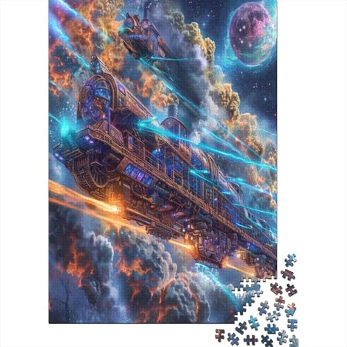 Puzzle Farbenfrohes Sci-Fi-Zug Geschicklichkeitsspiel Erwachsene Puzzles Verkehr Clevere Rätsel 1000 Teile Geburtstagsgeschenk Für Erwachsene Für Erwachsene Kinder 300pcs (40x28cm) von VesFy