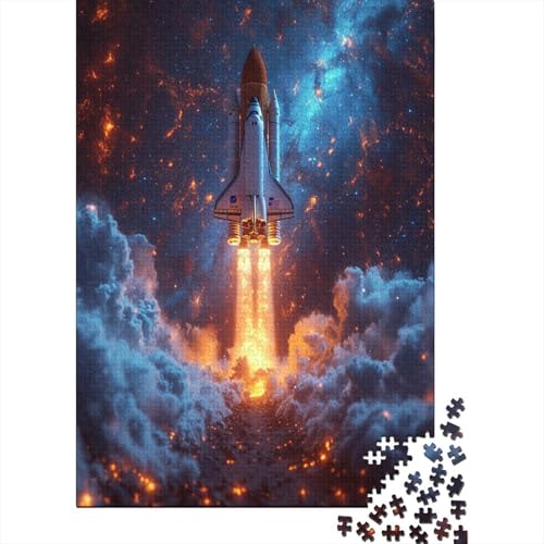 Puzzle Farbenfrohes Space Shuttle Geschicklichkeitsspiel Home Dekoration Puzzle Fahrzeug Clevere Rätsel 1000-teilige Puzzles Erwachsenen Puzzle Für Erwachsene 500pcs (52x38cm) von VesFy