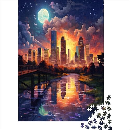 Puzzle Farbenfrohes Stadtbild Geschicklichkeitsspiel Erwachsene Puzzles Beautiful Landschaften 500 Teile Puzzle Erwachsenen Puzzle Für Erwachsene Und Kinder 500pcs (52x38cm) von VesFy