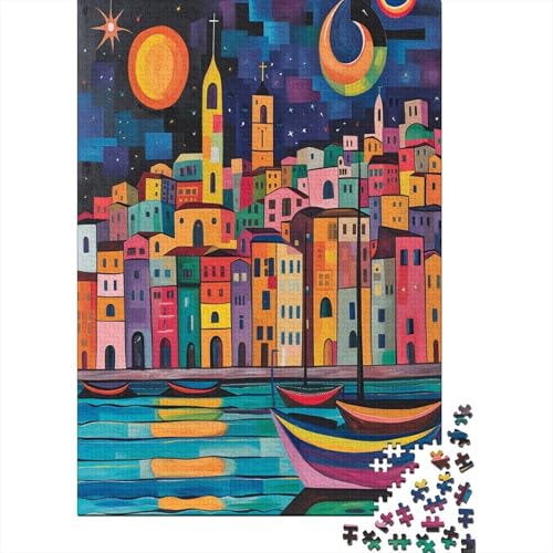 Puzzle Farbenfrohes Wasserstadt Venedig Geschicklichkeitsspiel Erwachsene Puzzles Schöne Städte Buntes Legespiel 500 Teile Herausforderndes Geschicklichkeitsspiel Für Erwachsene Kinder 500pcs (52x38 von VesFy