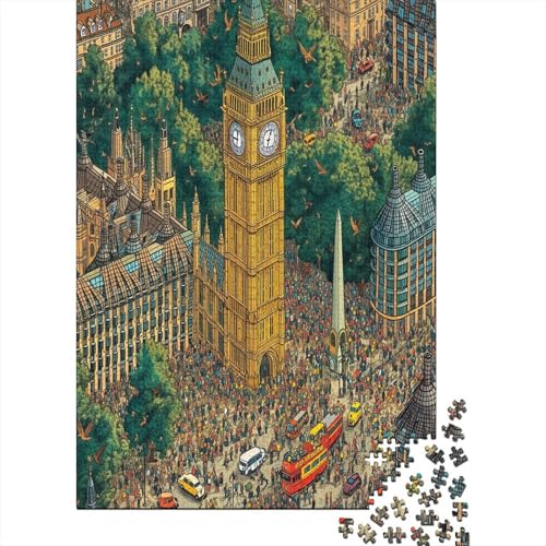 Puzzle Großer Ben Geschicklichkeitsspiel Home Dekoration Puzzle Stadtbild Buntes Legespiel 1000 Teile Geburtstagsgeschenk Für Erwachsene Für Erwachsene 1000pcs (75x50cm) von VesFy