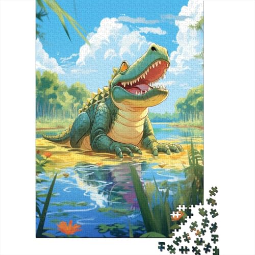 Puzzle Kreativ Krokodil Geschicklichkeitsspiel Erwachsene Puzzles Tier Puzzle-Geschenk 1000 Teile Puzzle Erwachsenen Puzzle Für Erwachsene Und Kinder 300pcs (40x28cm) von VesFy