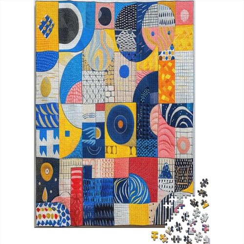 Puzzle Kreative Muster Puzzle Farbenfrohes Legespiel Lernspiel Herausforderung Spielzeug Künstlerische Motive Puzzle-Geschenk Puzzle 1000 Teile Herausforderndes Puzzle Für Erwachsene 1000pcs (75x50cm) von VesFy