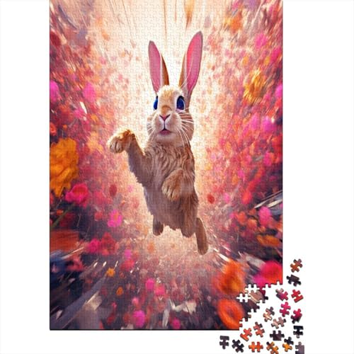 Puzzle Kreatives Kaninchen Geschicklichkeitsspiel Home Dekoration Puzzle Tier 1000-teilige Puzzles Geburtstagsgeschenk Für Erwachsene Für Erwachsene Und Kinder 300pcs (40x28cm) von VesFy