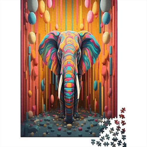 Puzzle Kunst Elefant Geschicklichkeitsspiel Home Dekoration Puzzle Tier 1000-teilige Puzzles Geburtstagsgeschenk Für Erwachsene Für Erwachsene Und Kinder 300pcs (40x28cm) von VesFy