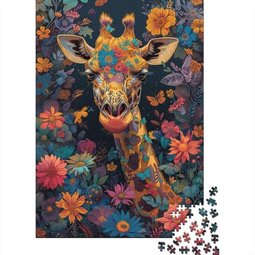 Puzzle Kunst Giraffe Puzzle Farbenfrohes Legespiel Lernspiel Herausforderung Spielzeug Tier Puzzle-Geschenk Puzzle 300 Teile Herausforderndes Puzzle Für Erwachsene 300pcs (40x28cm) von VesFy