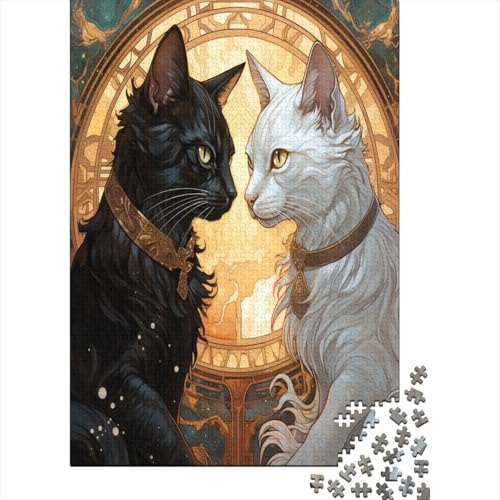 Puzzle Niedliche Katze Geschicklichkeitsspiel Home Dekoration Puzzle Tier 1000-teilige Puzzles Geburtstagsgeschenk Für Erwachsene Für Erwachsene Und Kinder 300pcs (40x28cm) von VesFy