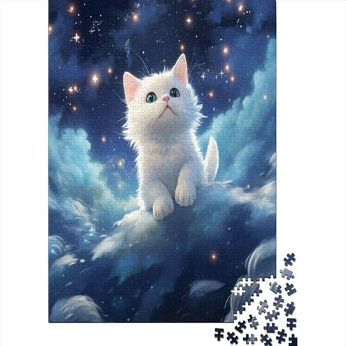 Puzzle Niedliche Katze Puzzle Farbenfrohes Legespiel Lernspiel Herausforderung Spielzeug Tier Buntes Legespiel 500 Teile Impossible Puzzle Für Erwachsene 500pcs (52x38cm) von VesFy