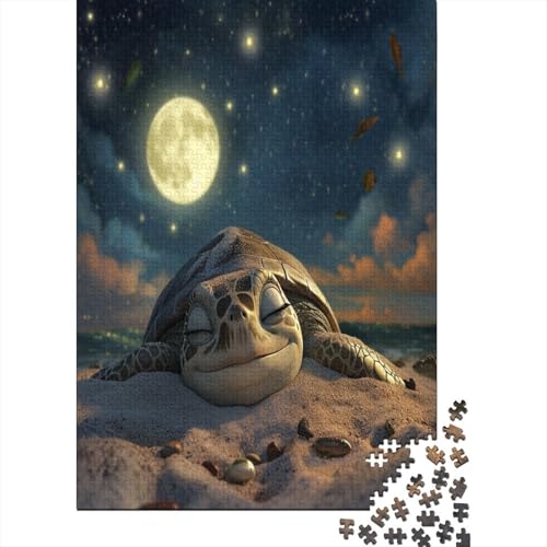 Puzzle Niedliche Schildkröte Puzzle Farbenfrohes Legespiel Lernspiel Herausforderung Spielzeug Tier Buntes Legespiel 500 Teile Impossible Puzzle Für Erwachsene 500pcs (52x38cm) von VesFy