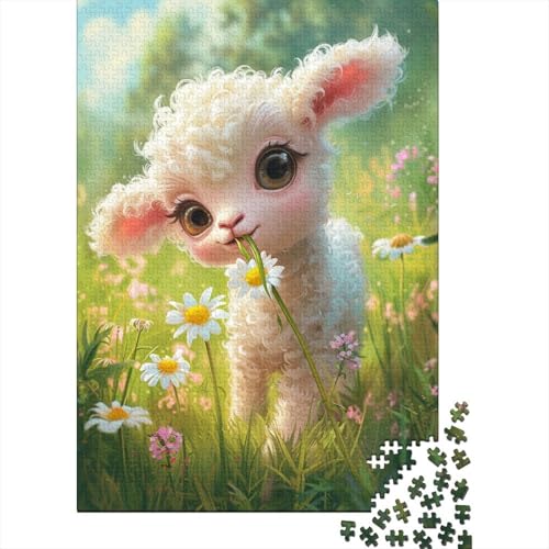 Puzzle Niedliches Schaf Puzzle Farbenfrohes Legespiel Lernspiel Herausforderung Spielzeug Tier Puzzle-Geschenk Puzzle 1000 Teile Herausforderndes Puzzle Für Erwachsene 1000pcs (75x50cm) von VesFy