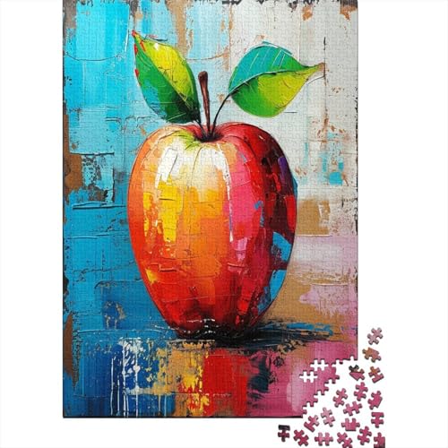 Puzzle Ölgemälde Apfel Puzzle Farbenfrohes Legespiel Home Dekoration Puzzle Kunst Obst 500 Teile Herausforderndes Puzzle Für Erwachsene Und Kinder 500pcs (52x38cm) von VesFy