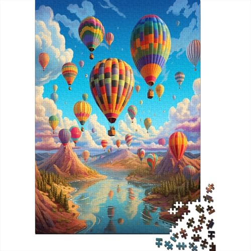 Puzzle Romantischer Heißluftballon Geschicklichkeitsspiel Home Dekoration Puzzle 1000-teilige Puzzles Geburtstagsgeschenk Für Erwachsene Für Erwachsene Und Kinder 300pcs (40x28cm) von VesFy