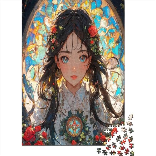 Puzzle Schönes Mädchen Puzzle Farbenfrohes Legespiel Home Dekoration Puzzle Anime Mädchen Clevere Rätsel 1000-teilige Puzzles Herausforderndes Puzzle Für Erwachsene Und Kinder 1000pcs (75x50cm) von VesFy