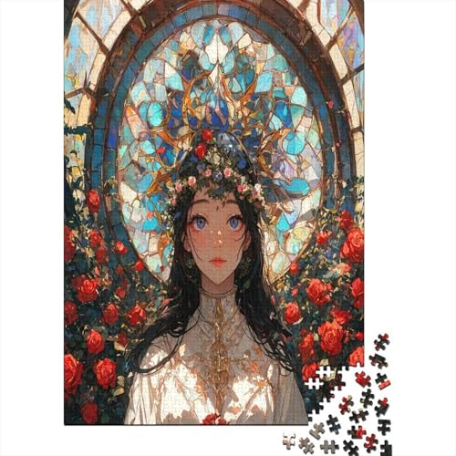 Puzzle Schönes Mädchen Puzzle Farbenfrohes Legespiel Lernspiel Herausforderung Spielzeug Anime-Mädchen Puzzle-Geschenk Puzzle 1000 Teile Herausforderndes Puzzle Für Erwachsene 1000pcs (75x50cm) von VesFy