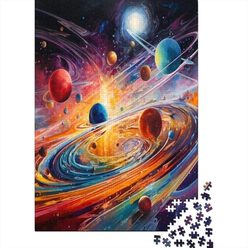 Puzzle Schönes Universum Puzzle Farbenfrohes Legespiel Lernspiel Herausforderung Spielzeug Kunst Planet Buntes Legespiel 1000 Teile Impossible Puzzle Für Erwachsene 1000pcs (75x50cm) von VesFy