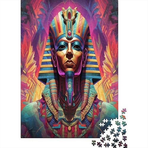 Puzzles Art Pharao Geschicklichkeitsspiel Home Dekoration Puzzle Gott Puzzle-Geschenk Puzzle 1000 Teile Herausforderndes Puzzle Für Erwachsene Und Kinder 1000pcs (75x50cm) von VesFy