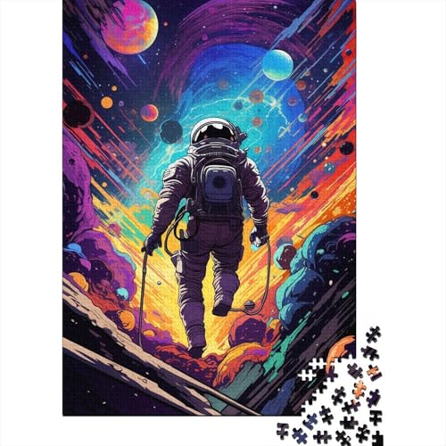 Puzzles Bunter Astronaut Klassische Puzzles Lernspiel Herausforderung Spielzeug Raumanzüge Clevere Rätsel 1000-teilige Puzzles Impossible Puzzle Für Erwachsene Und Kinder 1000pcs (75x50cm) von VesFy