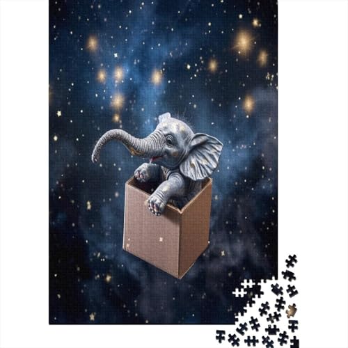 Puzzles Elefant Geschicklichkeitsspiel Erwachsene Puzzles Tiers 1000 Teile Puzzle Herausforderndes Puzzle Für Erwachsene Und Kinder 500pcs (52x38cm) von VesFy