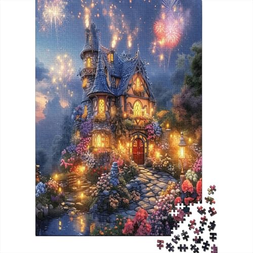 Puzzles Fantasie-Schloss Klassische Puzzles Erwachsene Puzzles Beautiful Landschaften Clevere Rätsel Puzzle 300 Teile Herausforderndes Geschicklichkeitsspiel Für Erwachsene 300pcs (40x28cm) von VesFy