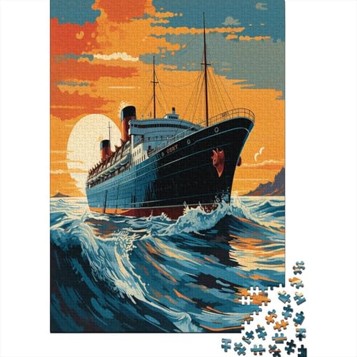 Puzzles Ozean-Kreuzfahrt Klassische Puzzles Erwachsene Puzzles Fahrzeugs Clevere Rätsel 1000 Teile Puzzle Erwachsenen Puzzle Für Erwachsene 500pcs (52x38cm) von VesFy