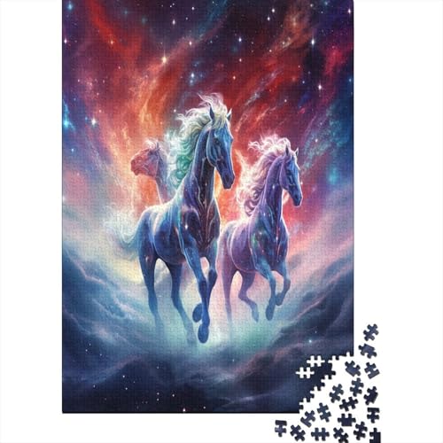 Puzzles Pferd Geschicklichkeitsspiel Erwachsene Puzzles Tier 1000 Teile Puzzle Herausforderndes Puzzle Für Erwachsene Und Kinder 300pcs (40x28cm) von VesFy