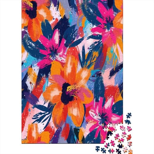 Puzzles Schöne Blume Geschicklichkeitsspiel Home Dekoration Puzzle Pflanzen Puzzle-Geschenk Puzzle 1000 Teile Herausforderndes Puzzle Für Erwachsene Und Kinder 300pcs (40x28cm) von VesFy