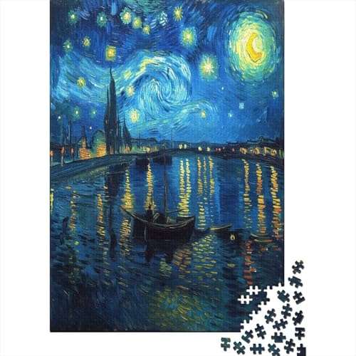 Puzzles Schöne Nacht Klassische Puzzles Erwachsene Puzzles Kunst Sterne Clevere Rätsel 1000 Teile Impossible Puzzle Für Erwachsene Kinder 1000pcs (75x50cm) von VesFy