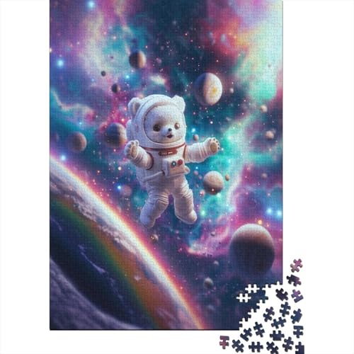 Puzzles Weltraum-Bär Klassische Puzzles Home Dekoration Puzzle Tier Puzzle-Geschenk Puzzle 300 Teile Herausforderndes Puzzle Für Erwachsene Und Kinder 300pcs (40x28cm) von VesFy