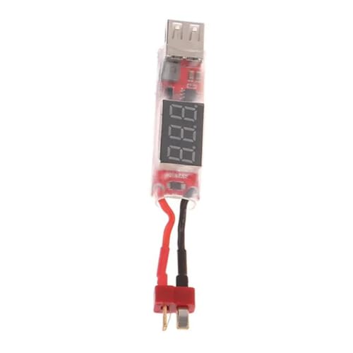 Vesdrtyr 2S-6S Lipo-Lithium- zu USB-Ladegerät-Konverter mit Spannungsanzeige-Adapterplatine zum Schutz der Telefonfunktionen, Langlebiger T-Stecker, Einfache Installation von Vesdrtyr
