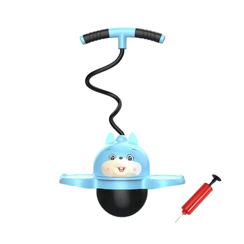 Pogo Jumper mit Griff, Hochsprungspielzeug Pogo-Hüpfball mit Ballpumpe lustiger Balance Ball Pogo-Stick für Kinder und Erwachsene Zum Trainieren der Gleichgewichtsfähigkeit (Blau) von Vesone