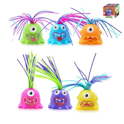 Halloween Screaming Monster Toys,Spielzeug Mit Geräuschen Zum Haareziehen,Hair Pulling Fidget Toy,Hair Pulling Funny Monsteres,Screaming Monsteres Toys Stress Relief Gifts von VessEn