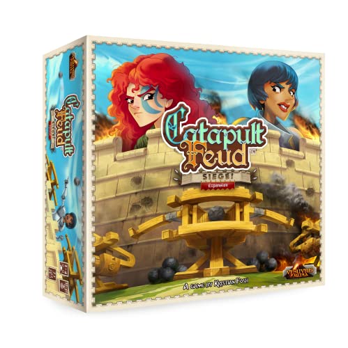 Vesuvius Media - Catapult Feud Siege Expansion - Boardgame - Minimum 2 Players Required - Recommended Age 7+ - English von Vesuvius Media