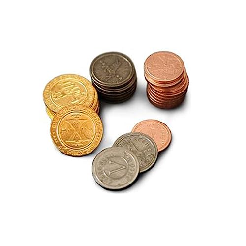 Vesuvius Media - Metal Medieval Coins Set (50pcs) - Boardgame -Recommended Minimum Players 1- Recommended Age 7+- English von Vesuvius Media