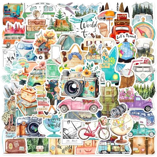 Ästhetik Aufkleber 50 Stück Set, Aesthetic Stickers Set für Koffer Laptop Gitarre Skateboard Mug Scrapbook Journal Phone Case, Wasserdichtes Vinyl Aesthetic Stickers von Veszoen