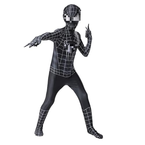 Vexlyn Spider Kostüm Knder, 3D Anime Anzug für Bodysuit, Junge Cosplay Halloween Christmas Karneval Action Dress Ups und Zubehör Party Kostüm von Vexlyn